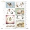 field flowers, daisies, girls in retro dresses, flowering branches, cheerful birds, spring, deer, Feldblumen, Blumen, Gänseblümchen, Mädchen in Retro-Kleidern, blühende Zweige, fröhliche Vögel, Frühling, Hirsche